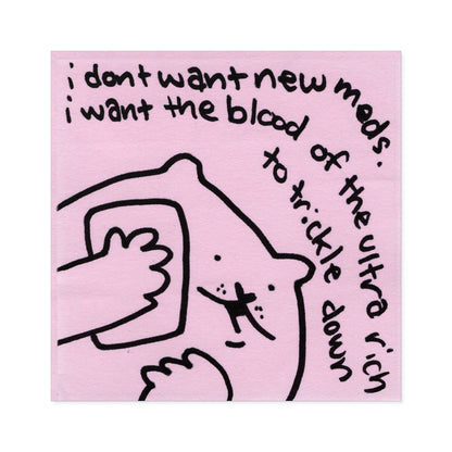 "i dont want new meds" vinyl sticker!