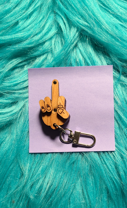 Middle Finger Thing Keychains Set! - Whatstheirface