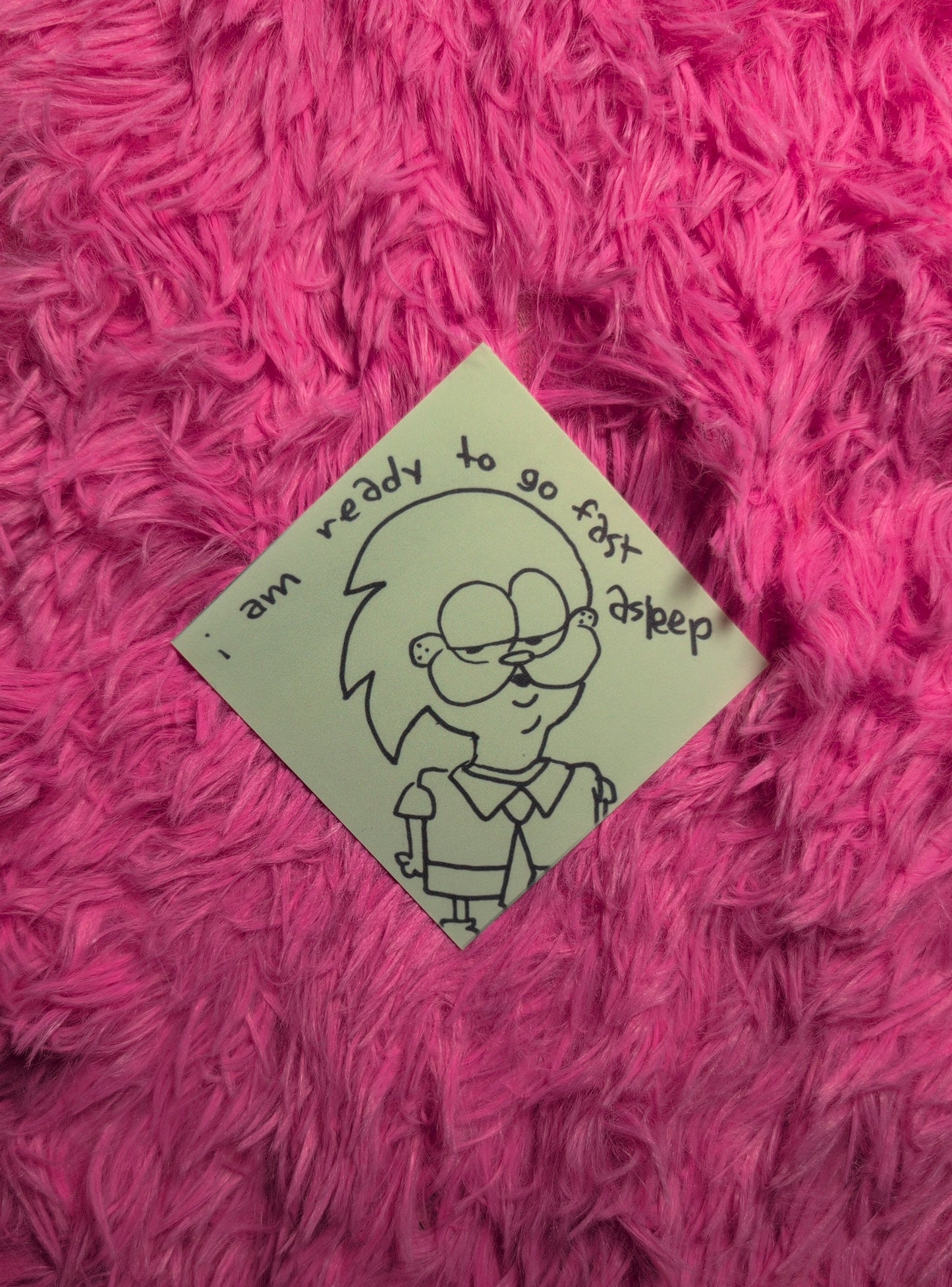 Ready to go fast asleep sticker!