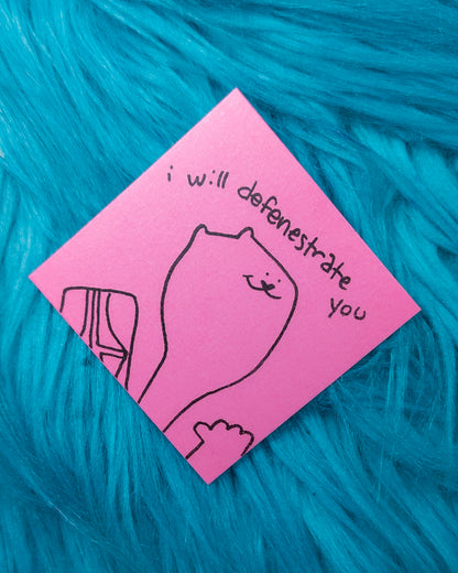 "I will defenestrate you" sticker!