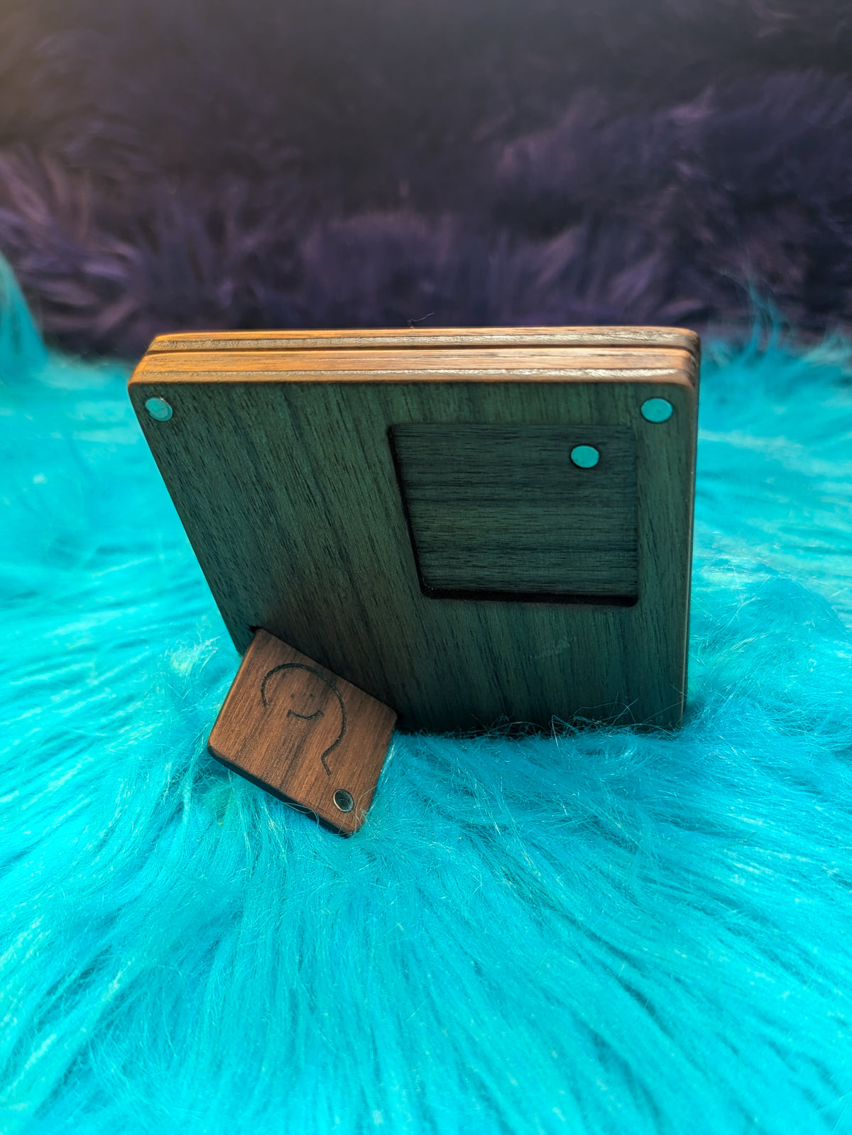 Magnetic walnut sticky note frame!