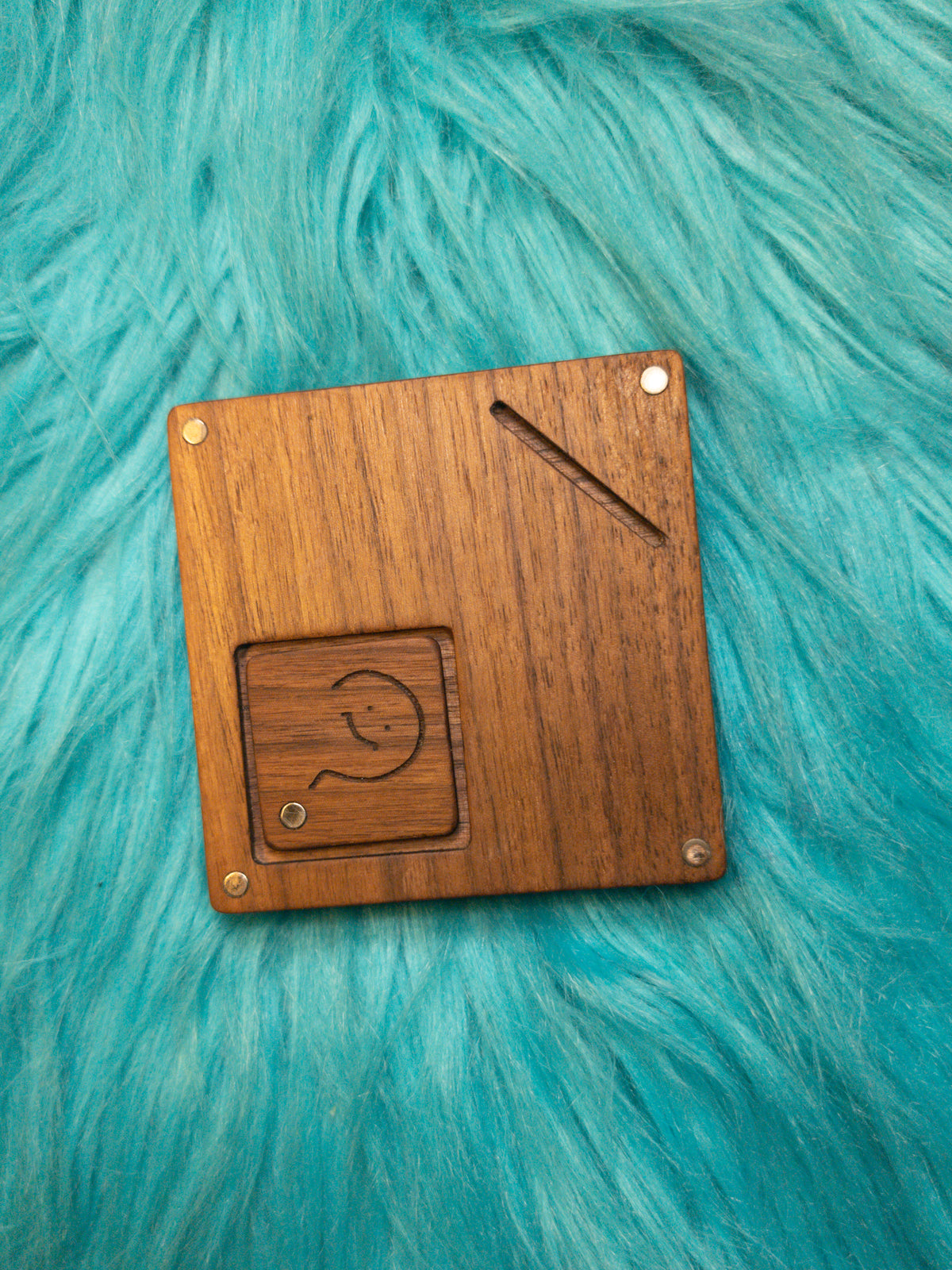 Magnetic walnut sticky note frame!