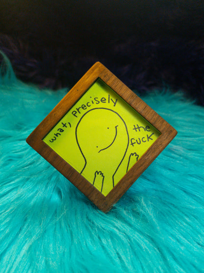 Magnetic walnut sticky note frame!