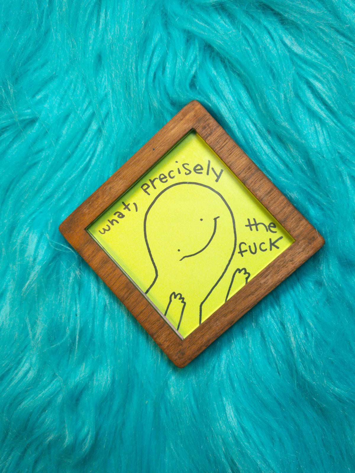 Magnetic walnut sticky note frame!
