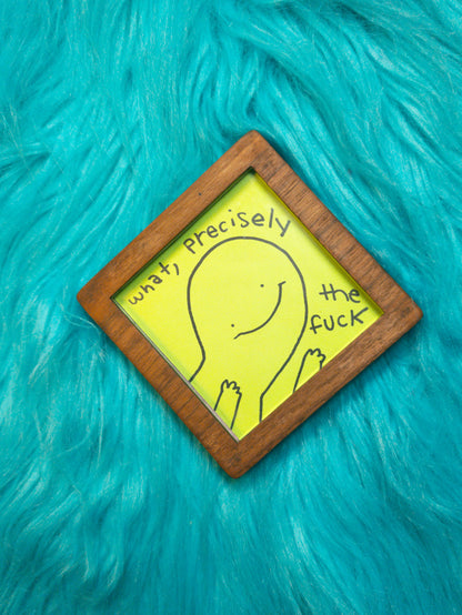 Magnetic walnut sticky note frame!