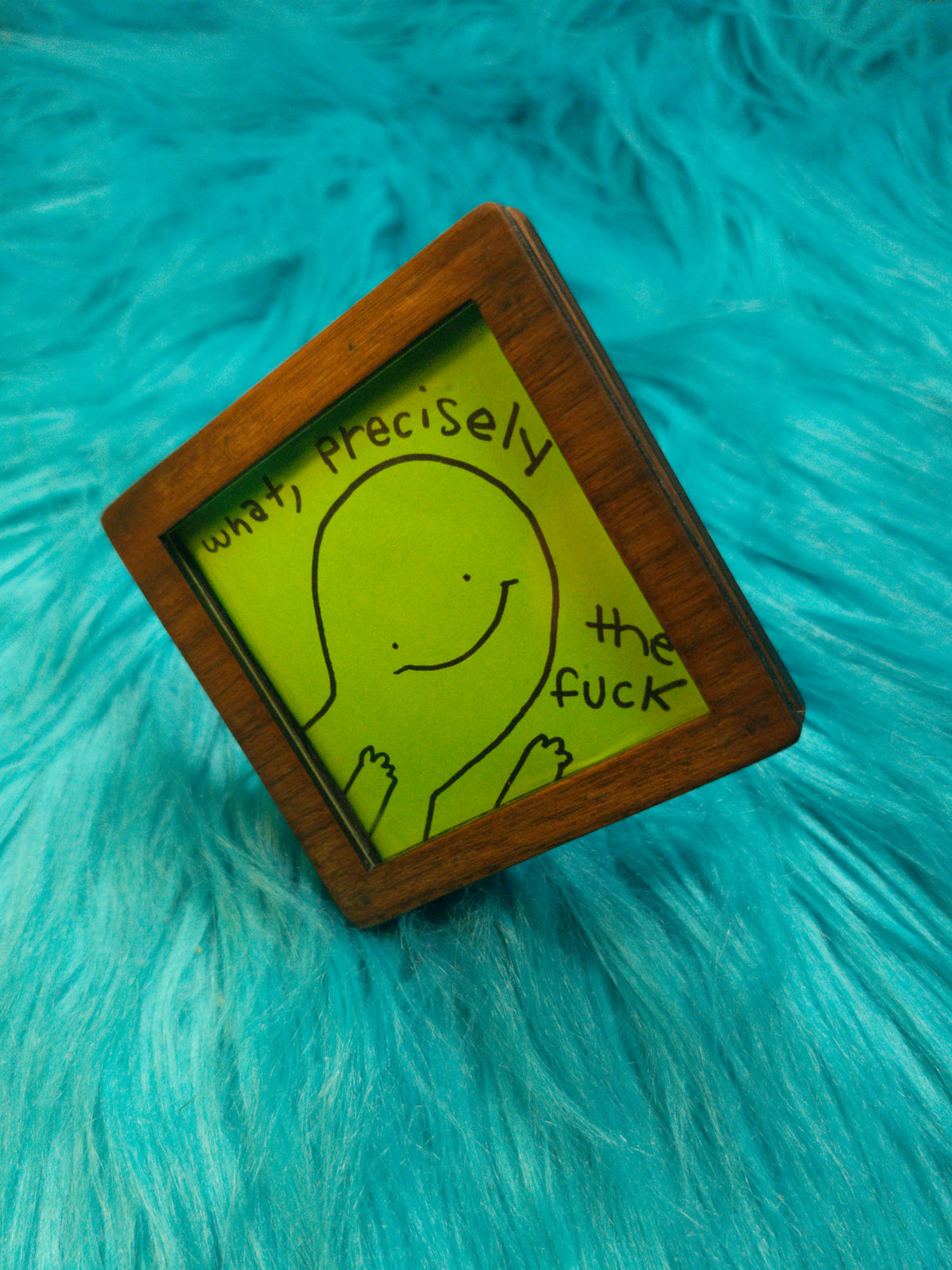 Magnetic walnut sticky note frame!
