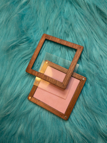 Magnetic walnut sticky note frame!
