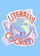 Literally cooked sticker!